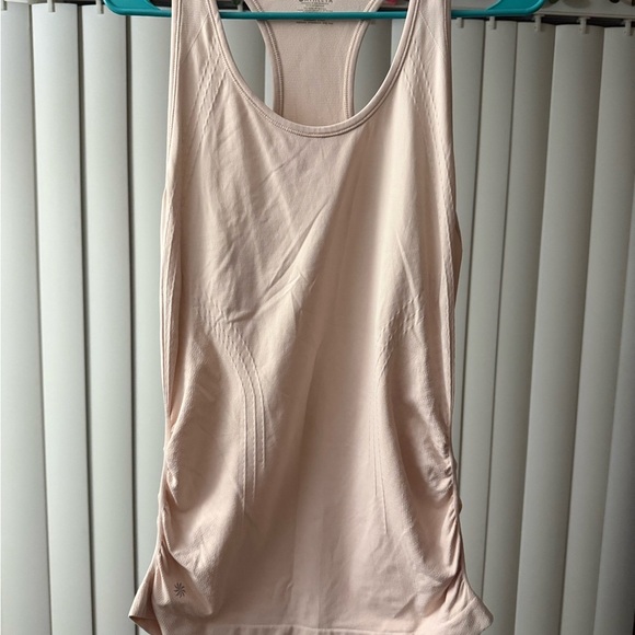 Athleta Tops - Athleta Racerback Ruched Light Pink Athletic Tank Top Medium